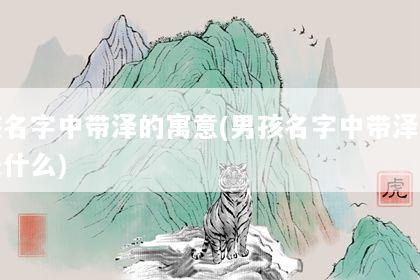 男孩名字中带泽的寓意(男孩名字中带泽的寓意是什么)